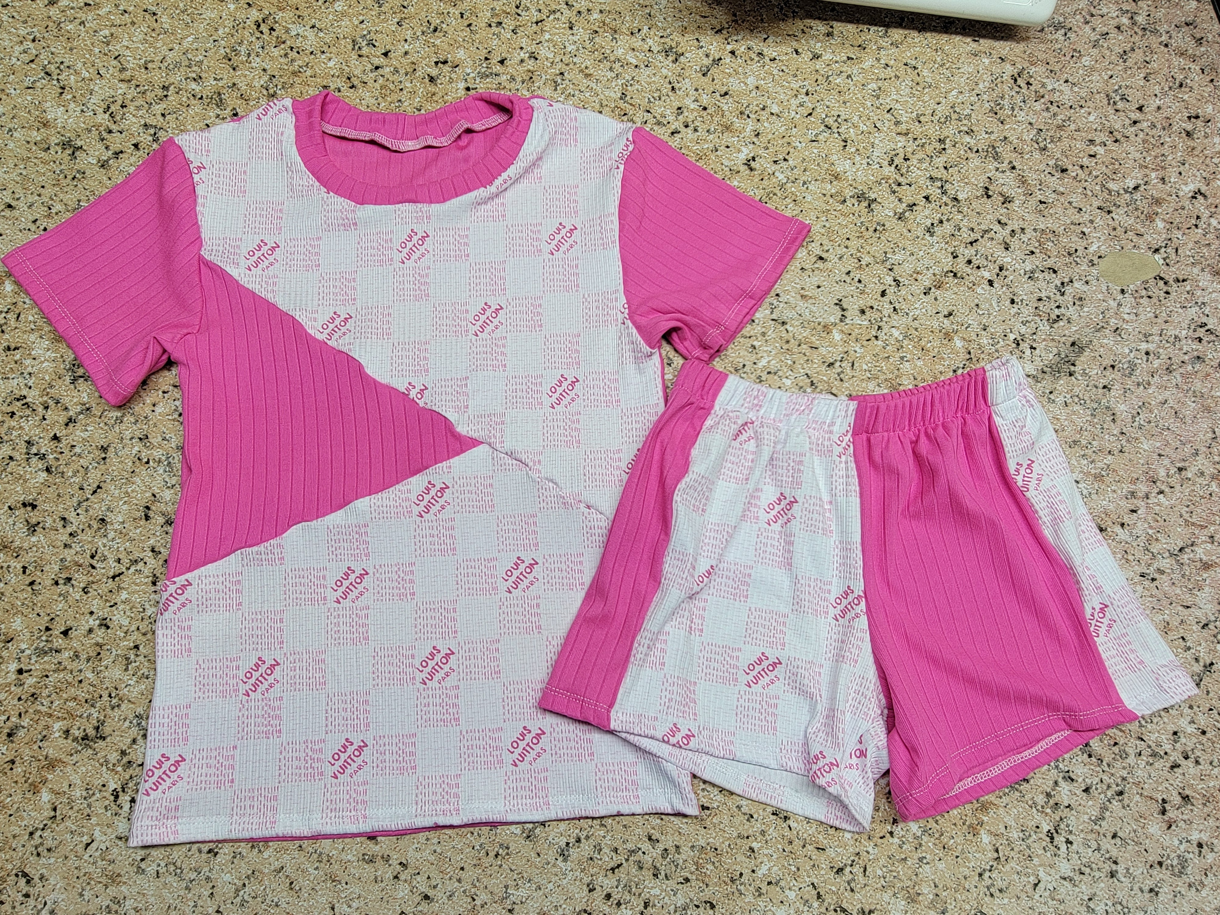 4t Boujee Colorblock Top and Shorts Set (READY TO SHIP)