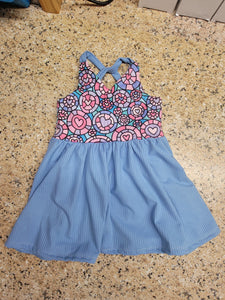 Heart Stained Glass Windows Poppy Peplum 4t (READY TO SHIP)