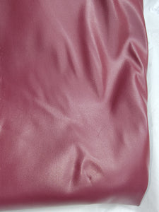 Wine Pleather High Waist Skirt