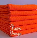 Neon Orange Rib Knit