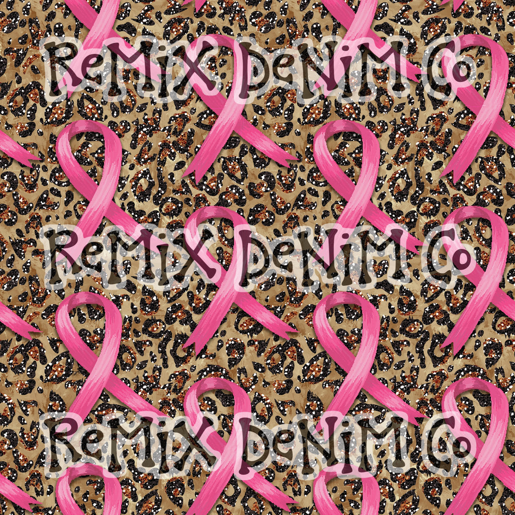 Breast Cancer Awareness, Pink Ribbon Leopard