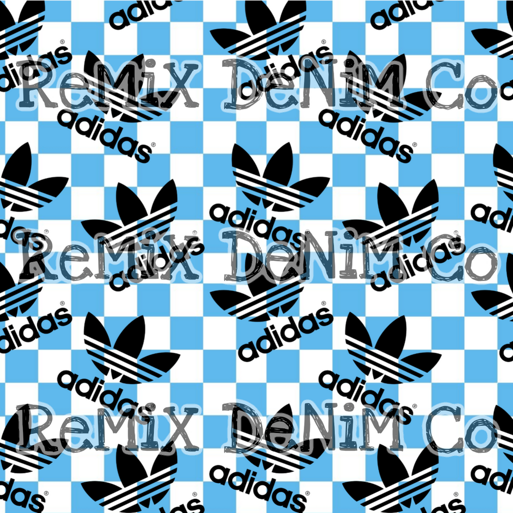 A Sport Blue Checker (Seamless Digital File)