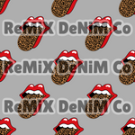 Leopard Tongues Grey Stones (Seamless Digital File)