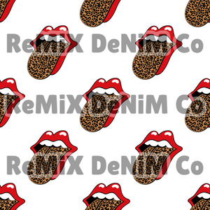 Leopard Tongues White Stones (Seamless Digital File)