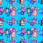 Stitch 626 Alien angel ohana blue dog mashup heelers (Seamless Digital File)