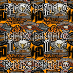 Motorcycle hog HD Harley patches orange (Seamless Digital File)