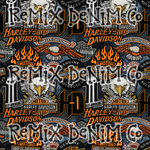 Motorcycle hog HD Harley patches smoky black (Seamless Digital File)