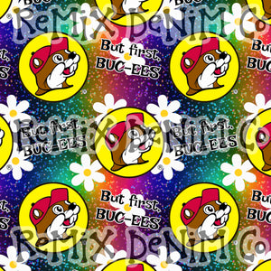 Floral bright Beaver store shopping (Seamless Digital File)