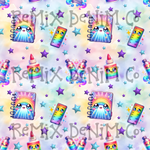 Kawaii cute school supplies, back to school, art kids b2s (Seamless Digital File)