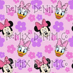 Flower power floral summer spring mouse friends (Seamless Digital File)