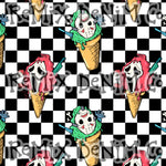 Scream horror characters ice cream friends (Seamless Digital File)