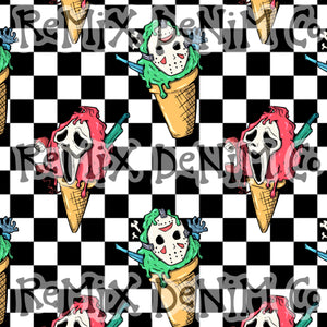 Scream horror characters ice cream friends (Seamless Digital File)