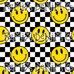 Smiley face happy face checker (Seamless Digital File)