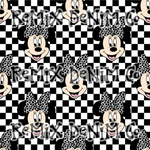 Mouse ears magical friend cute checker (Seamless Digital File)