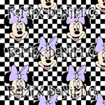 Mouse ears magical friend cute checker (Seamless Digital File)