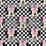 Mouse ears magical friend cute checker (Seamless Digital File)