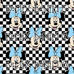 Mouse ears magical friend cute checker (Seamless Digital File)