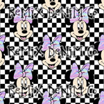 Mouse ears magical friend cute checker (Seamless Digital File)