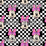 Mouse ears magical friend cute checker (Seamless Digital File)