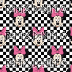 Mouse ears magical friend cute checker (Seamless Digital File)