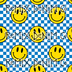 Smiley face happy face checker (Seamless Digital File)