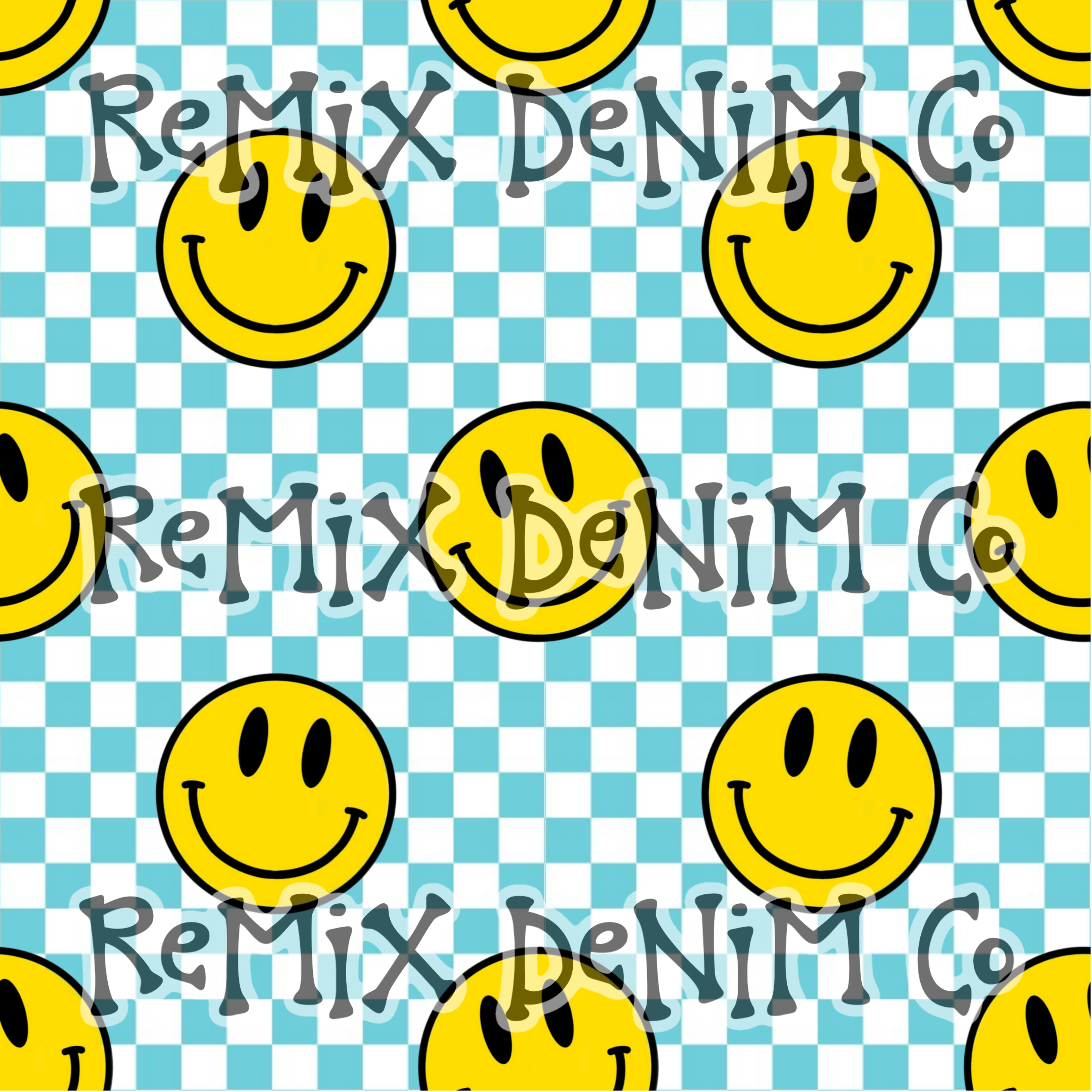 Smiley face happy face checker (Seamless Digital File)