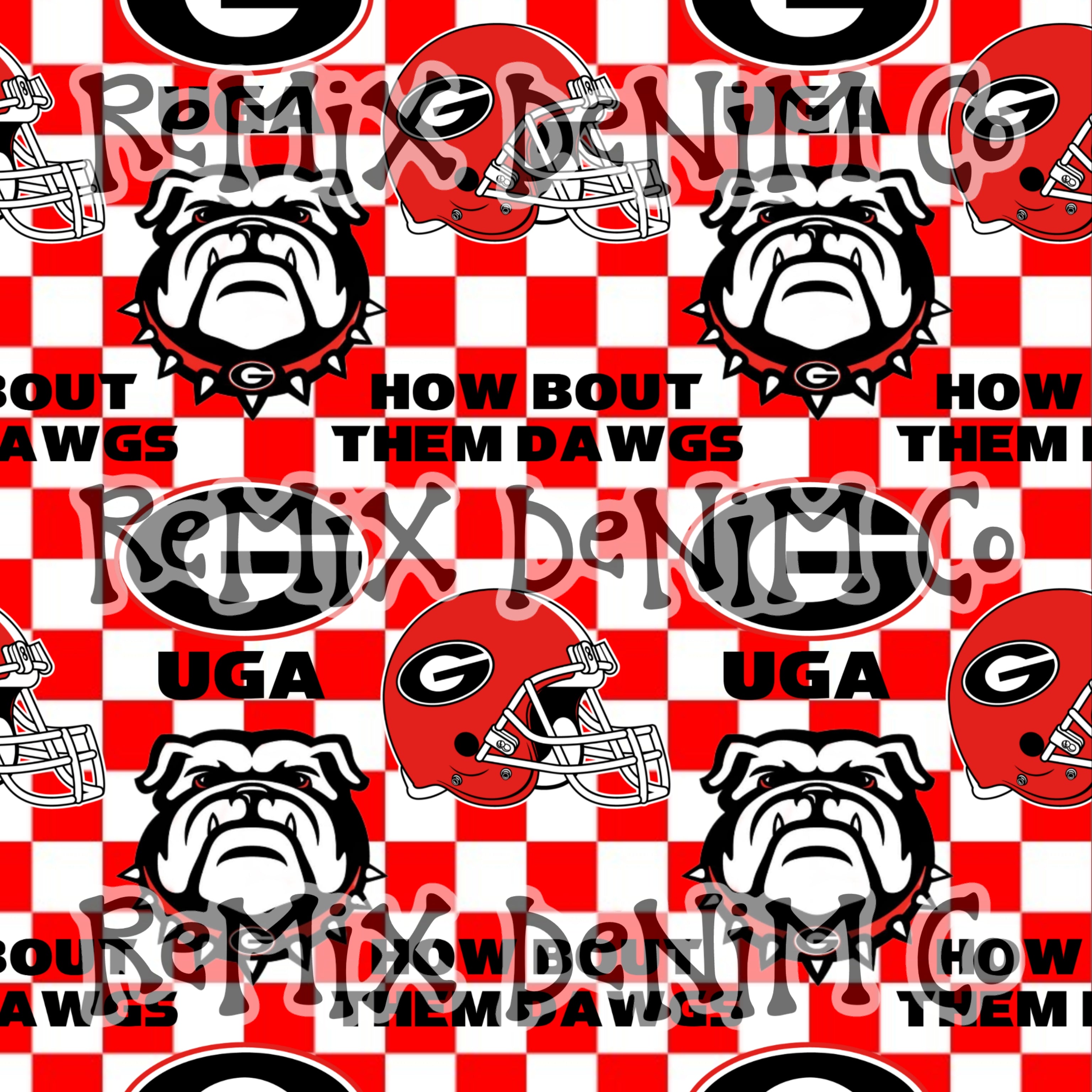 Georgia bulldogs football, go Dawgs checker (Seamless Digital File)