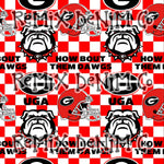 Georgia bulldogs football, go Dawgs checker (Seamless Digital File)