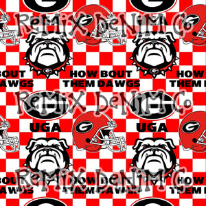 Georgia bulldogs football, go Dawgs Checker (Seamless Digital File)