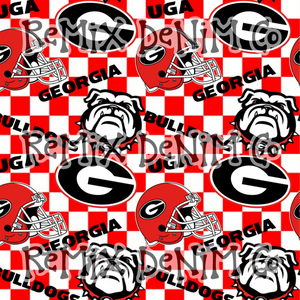 Georgia bulldogs football, go Dawgs Checker (Seamless Digital File)