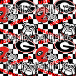 Georgia bulldogs football, go Dawgs Checker (Seamless Digital File)