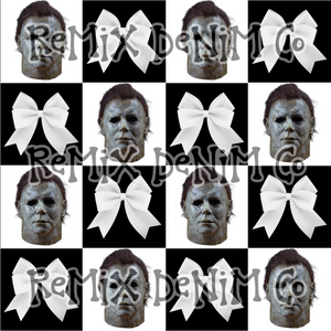 Michael Myers horror Halloween coquette bow (Seamless Digital File)