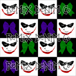 Why so serious, joker, coquette bow (Seamless Digital File)