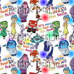 Inside out, Checker, emotions, it's ok to feel all the feels (Seamless Digital File)