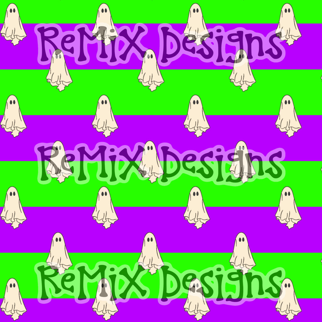 Halloween ghosts stripes spooky cute checker (Seamless Digital File)