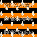 Halloween ghosts stripes spooky cute checker (Seamless Digital File)