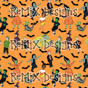 Magic schoolbus, miss frizzle, Halloween, seatbelts everyone (Seamless Digital File)