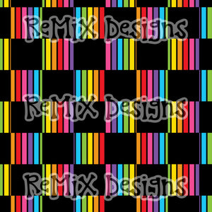 Rainbow stripe coordinate checker (Seamless Digital File)