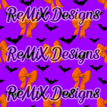 Bat and coquette bows spooky cute Halloween batty (Seamless Digital File)