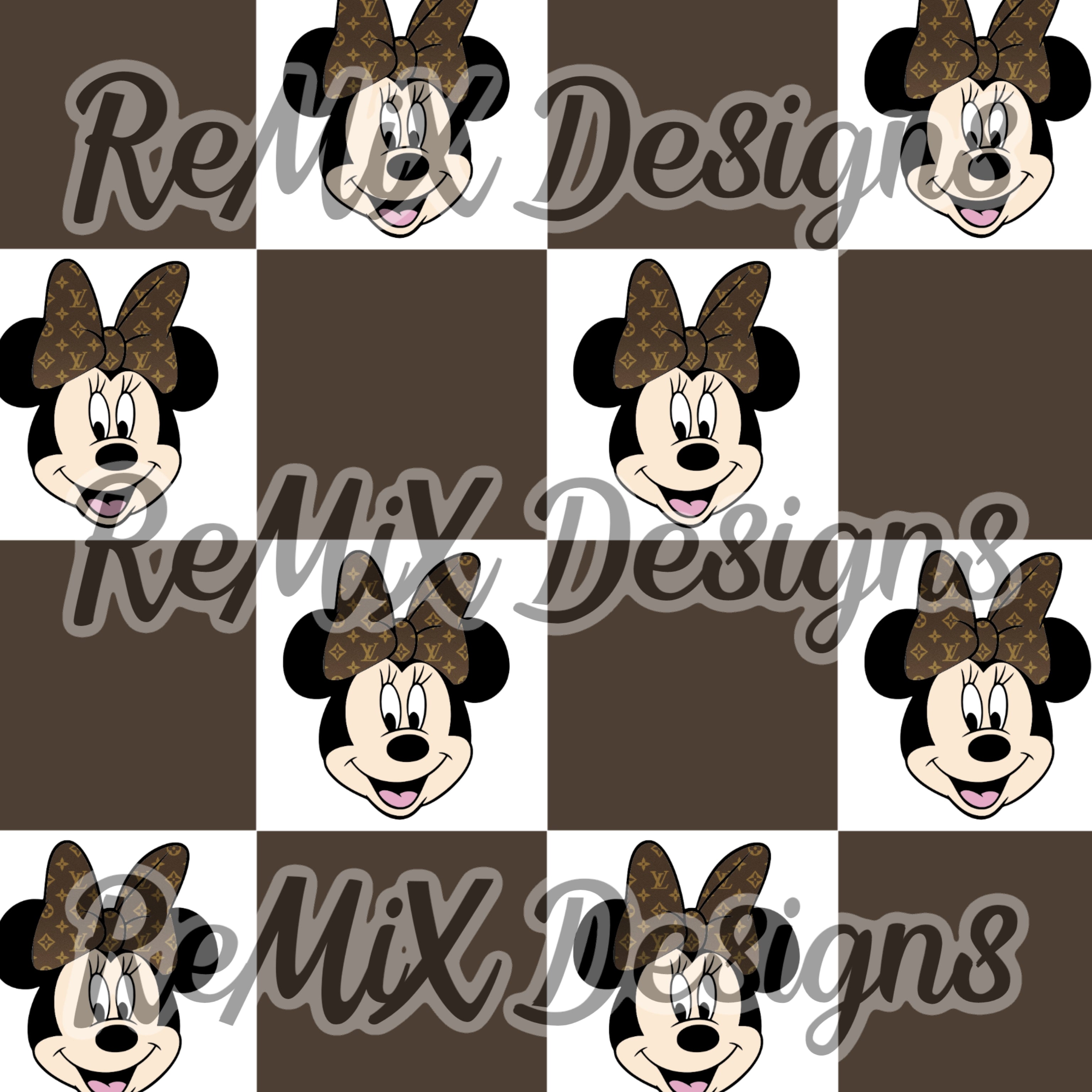 Boujee classic mouse friends checker (Seamless Digital File)