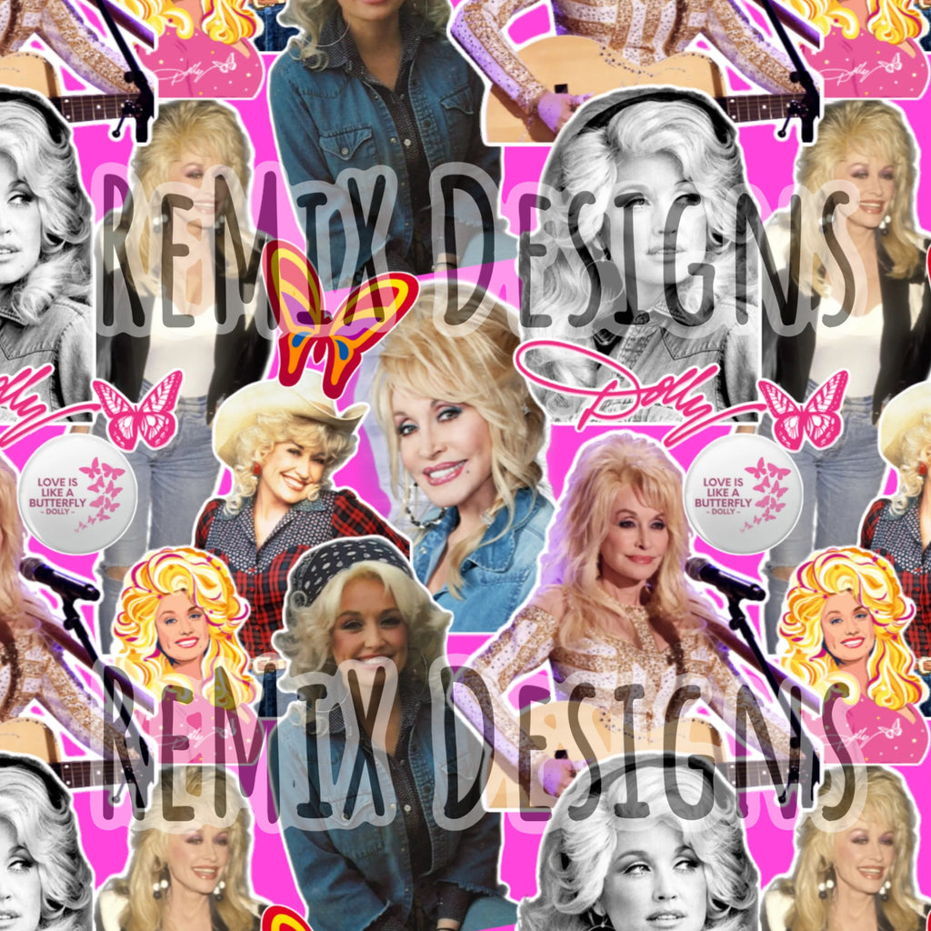 Dolly Parton, famous diamonds blonde beauty quotes country music queen sparkle butterfly girly cute (Seamless Digital File)