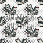 Halloween NBC Jack and Sally Pumpkin King Pumpkin Queen characters spooky high tops (Seamless Digital File)