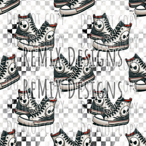 Halloween NBC Jack and Sally Pumpkin King Pumpkin Queen characters spooky high tops (Seamless Digital File)