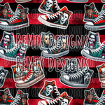 Jason Pennywise clown Ghostface Freddy Michael Myers Halloween scary horror spooky high tops sneakers (Seamless Digital File)