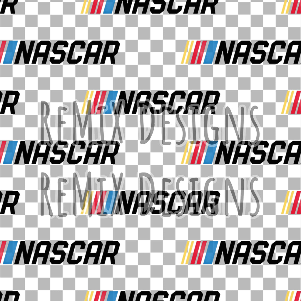 NASCAR Car racing, racing flags, racing circuit (Seamless Digital File)