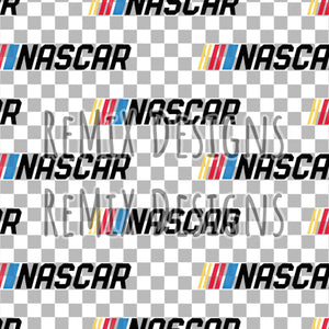 NASCAR Car racing, racing flags, racing circuit (Seamless Digital File)