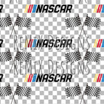 NASCAR Car racing, racing flags, racing circuit (Seamless Digital File)