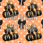 Fall Pumpkins autumn dainty girls coquette bows (Seamless Digital File)