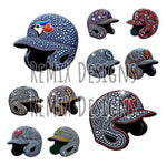 Pro Baseball All 30 Teams Rhinestone Baseball Helmets Clipart Bundle (Digital PNG Files)