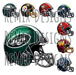 Pro Football Teams Helmet Clipart Bundle (Digital PNG Files)